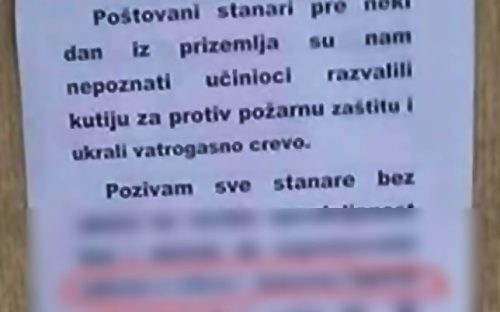 Neko je u zgradi u Srbiji ukrao vatrogasni aparat, morate da vidite kakvu osvetu spremaju stanari